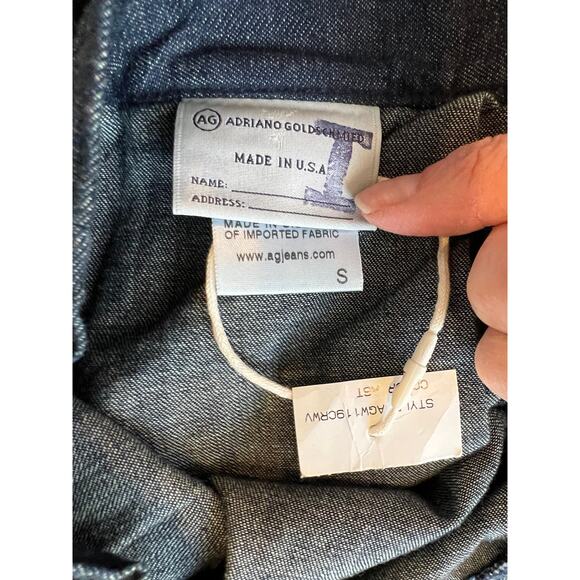 AG Adriano Goldschmied Relaxed Fit Denim Jeans Ankle Zipper Detail S - Picture 8 of 8